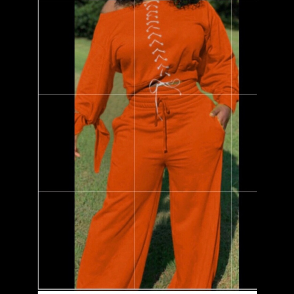 Two piece casual pants suit